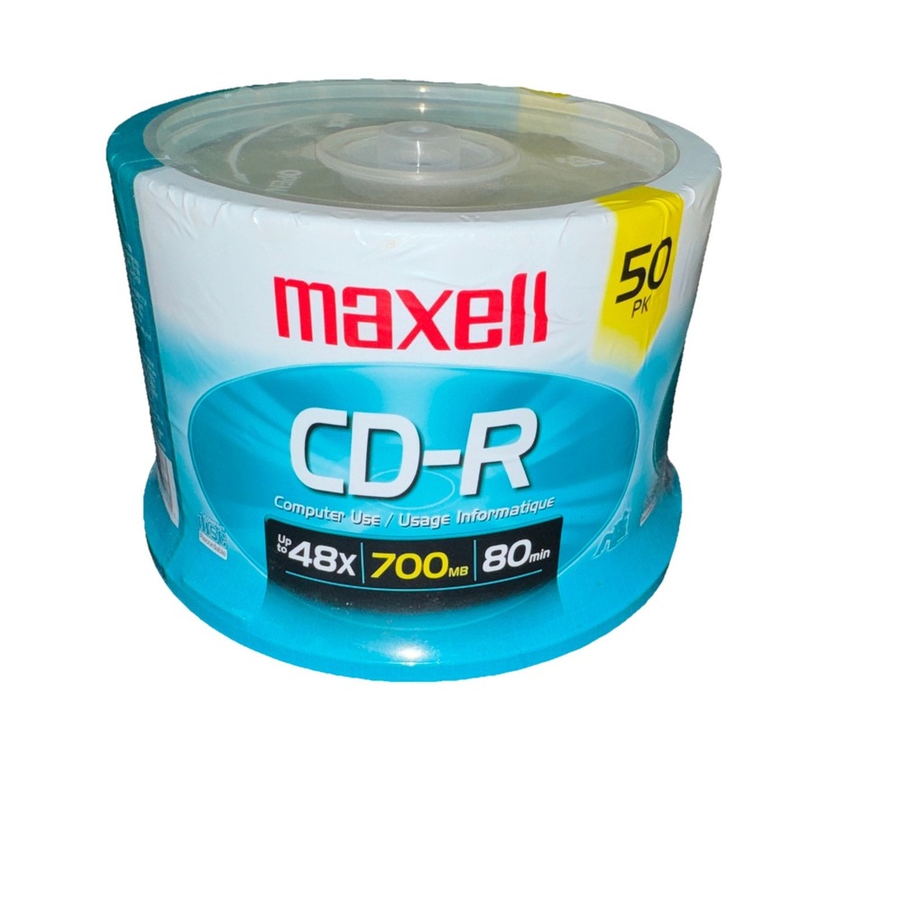 Maxell CD-R 50 PK Up To 48x 700 MB 80 Minutes / Brand New SEALED